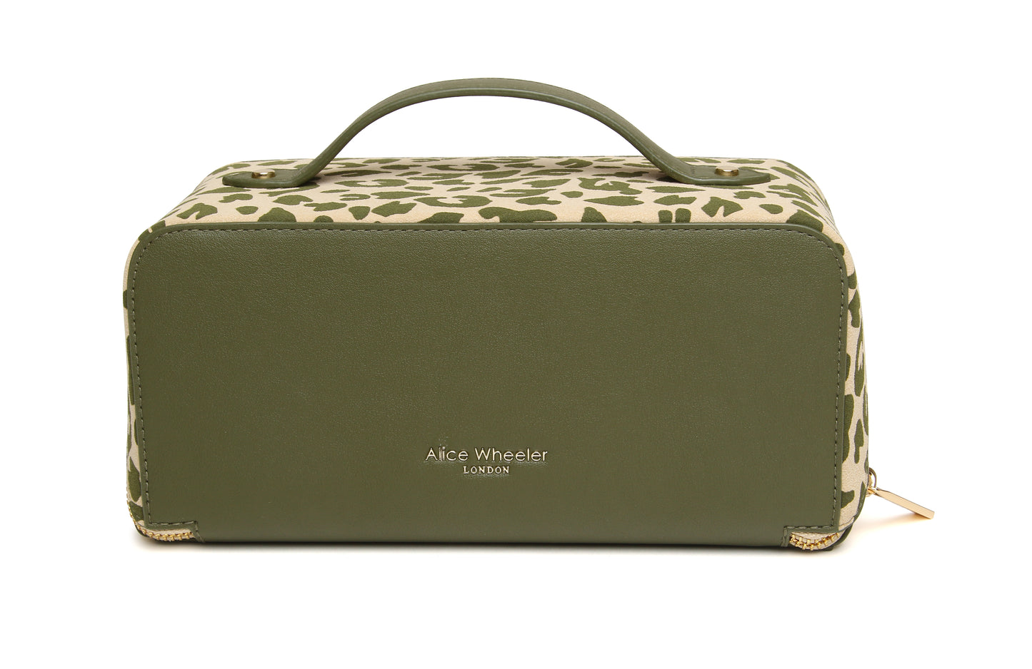Olive Leopard - Train Case