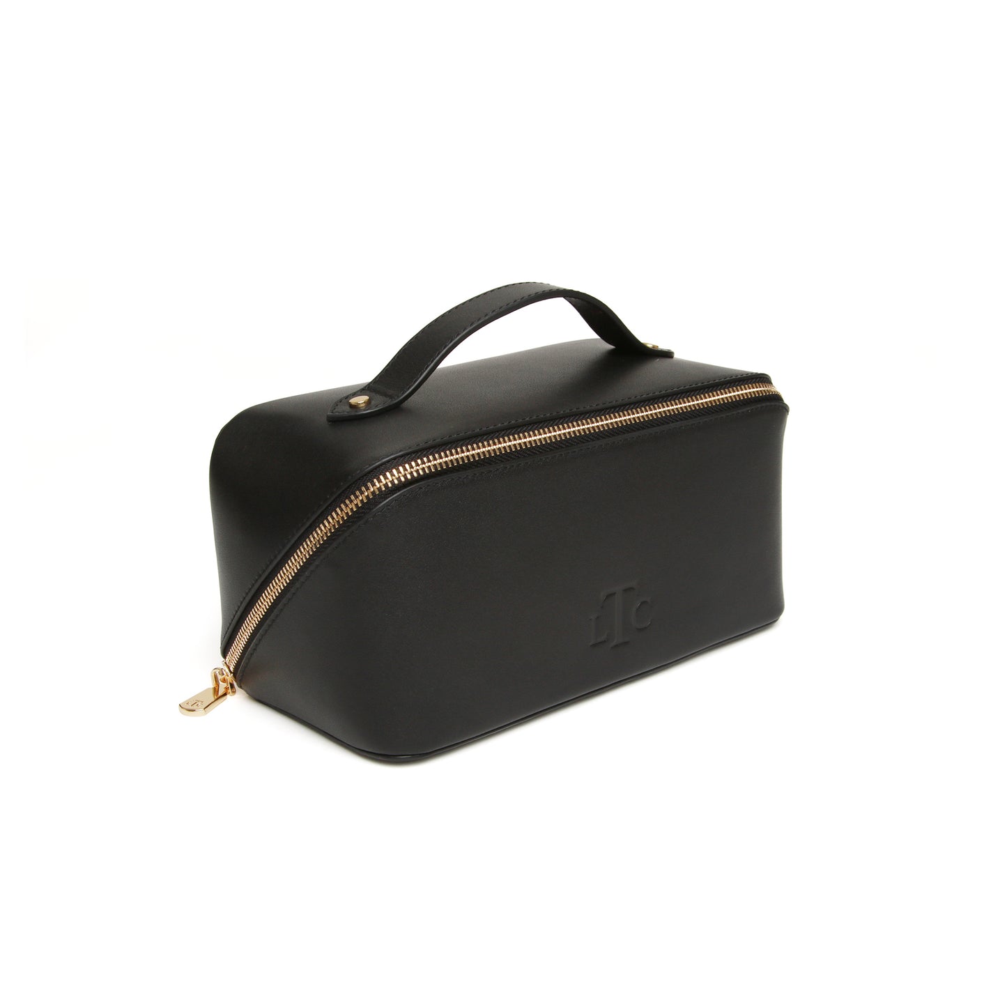 Black Leather Train Case by The London Train Case Co.