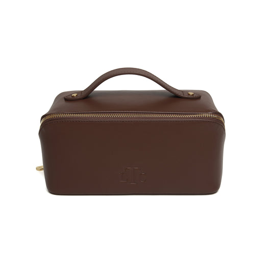 Brown Leather Train Case by The London Train Case Co.