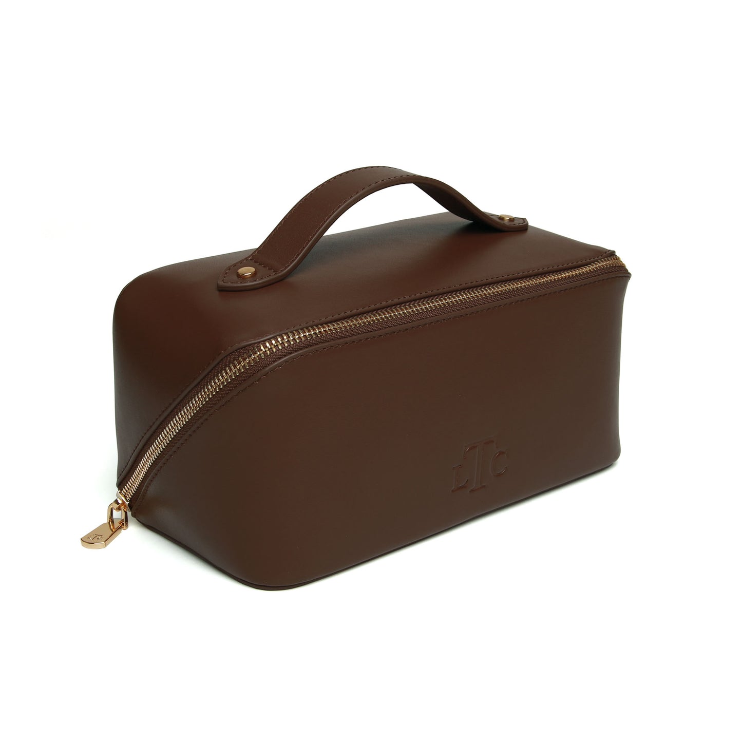Brown Leather Train Case by The London Train Case Co.