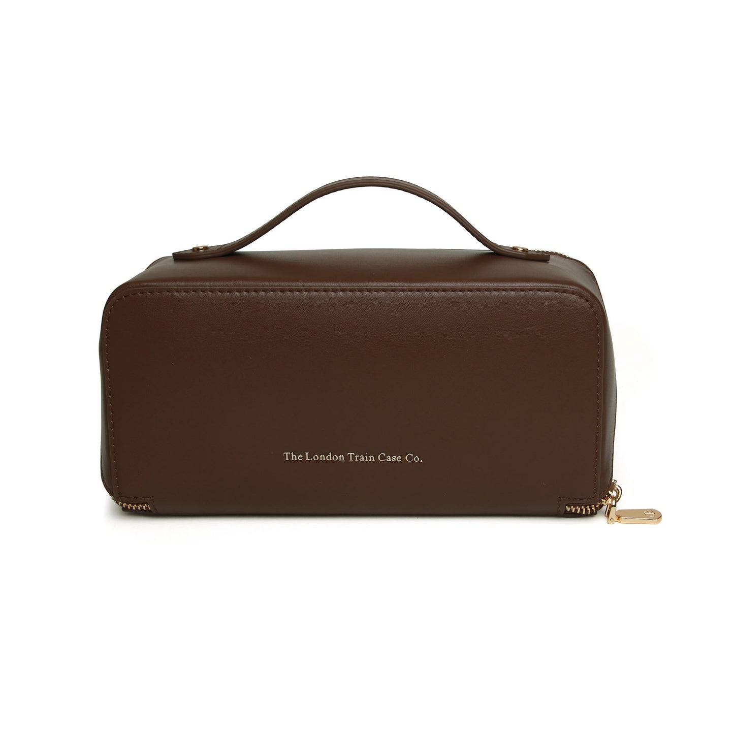 Brown Leather Train Case by The London Train Case Co.