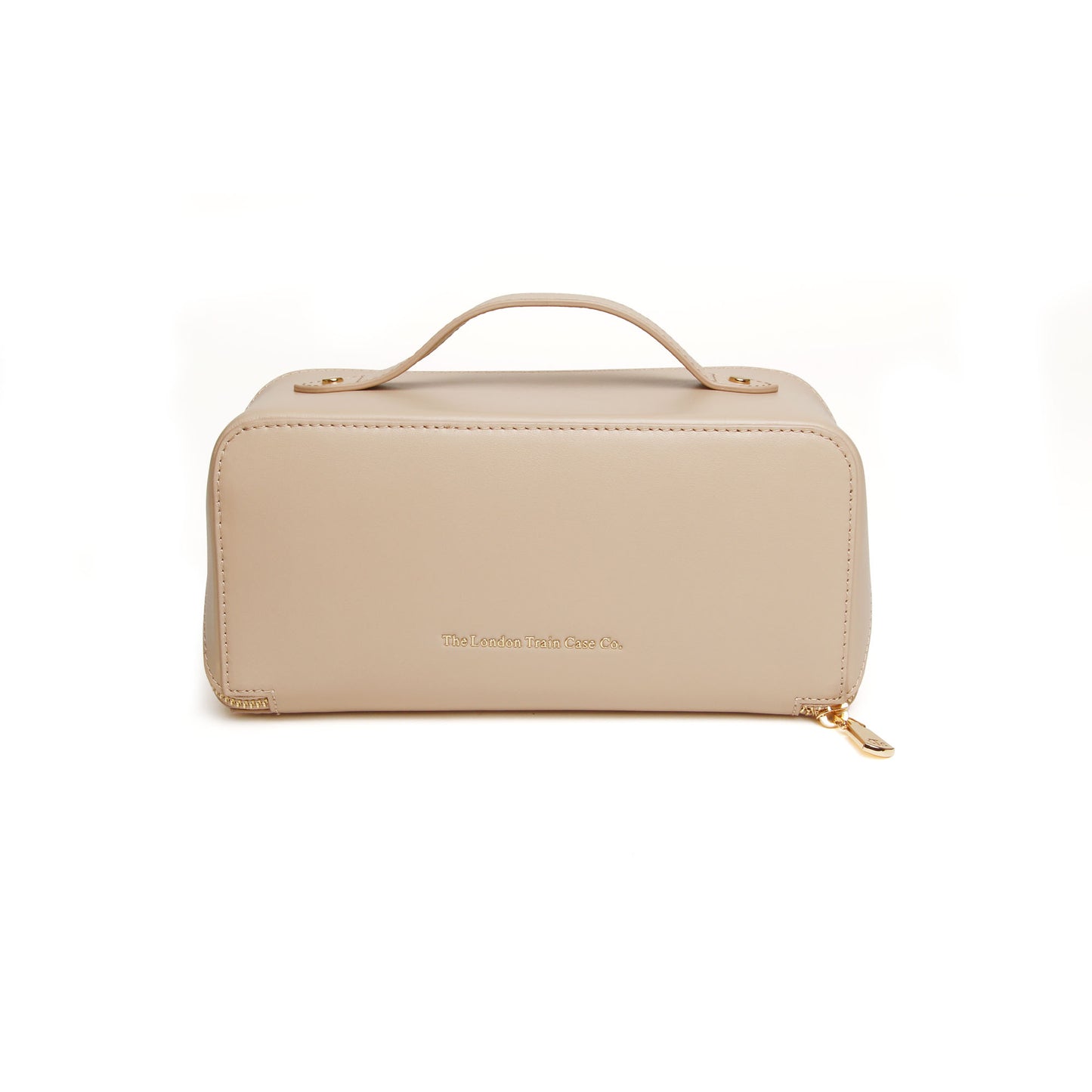 The London Train Case Co. - Stone Leather Train Case
