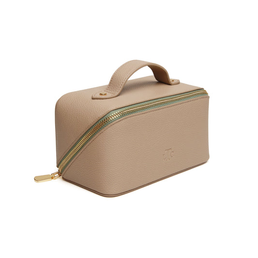 The London Train Case Co. - Stone and Olive Mini Train Case
