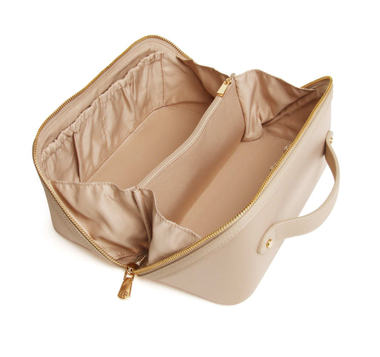 Stone - The London Train Case Co. Two-Tone Train Case
