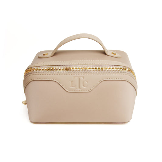 Stone - The London Train Case Co. Mini Two-Tone Train Case