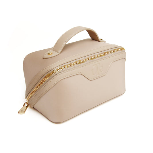 Stone - The London Train Case Co. Mini Two-Tone Train Case