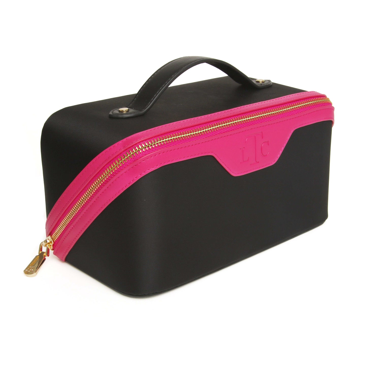 Black & Hot Pink - The London Train Case Co. Two-Tone Train Case