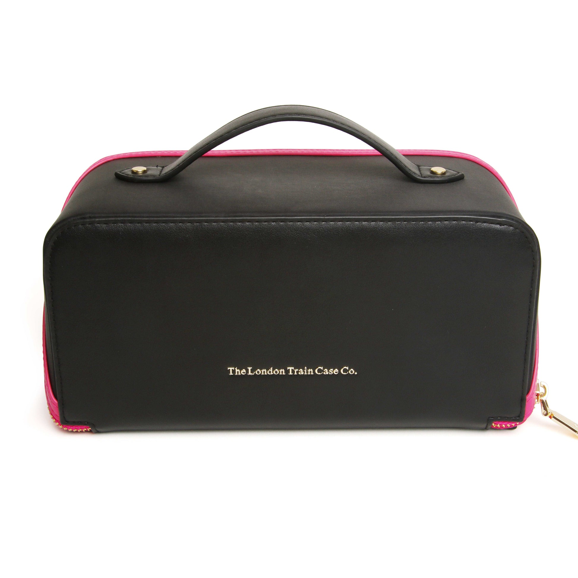 Black & Hot Pink - The London Train Case Co. Two-Tone Train Case
