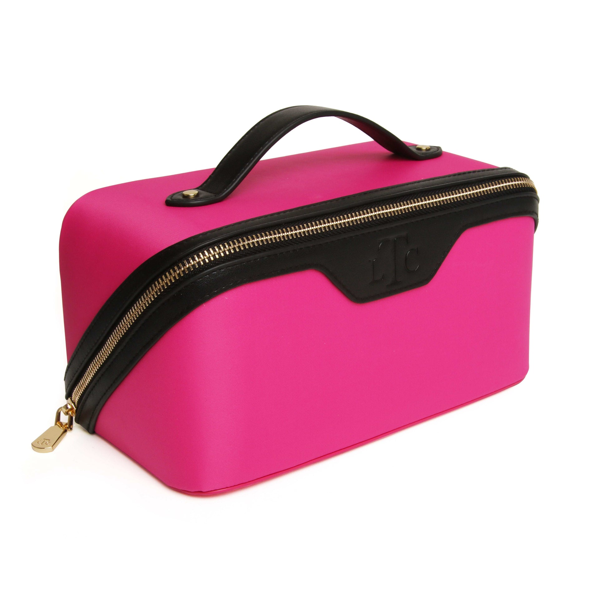 Hot Pink & Black - The London Train Case Co. Two-Tone Train Case