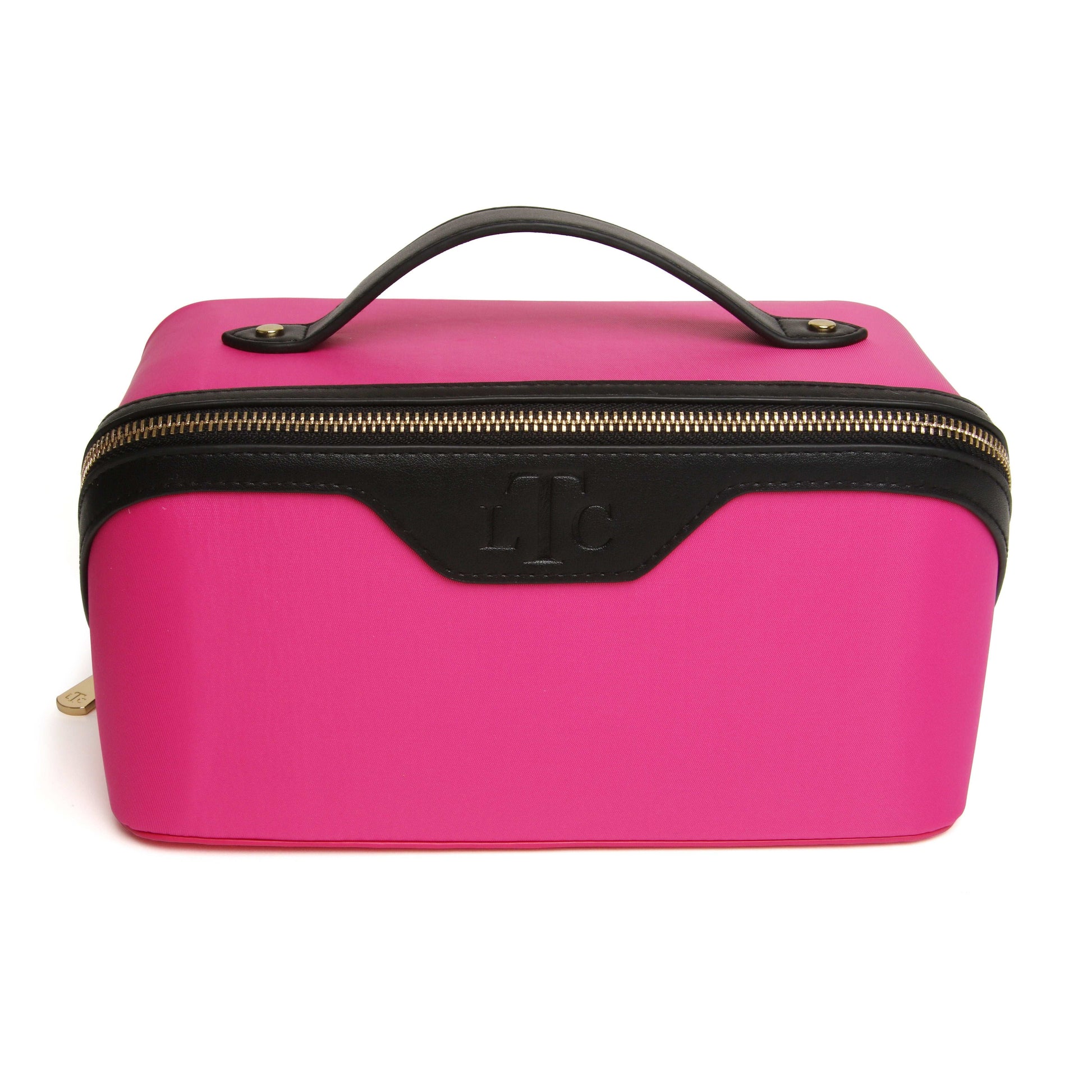 Hot Pink & Black - The London Train Case Co. Two-Tone Train Case