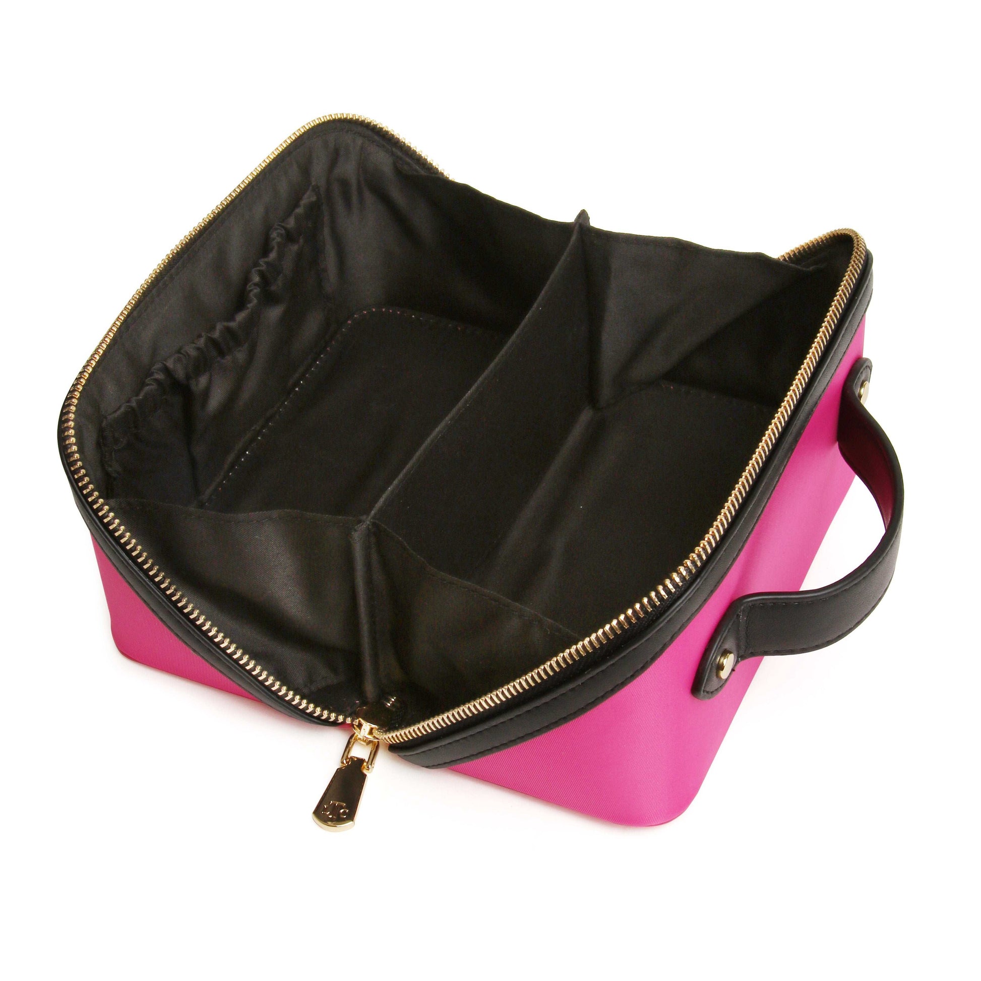 Hot Pink & Black - The London Train Case Co. Two-Tone Train Case