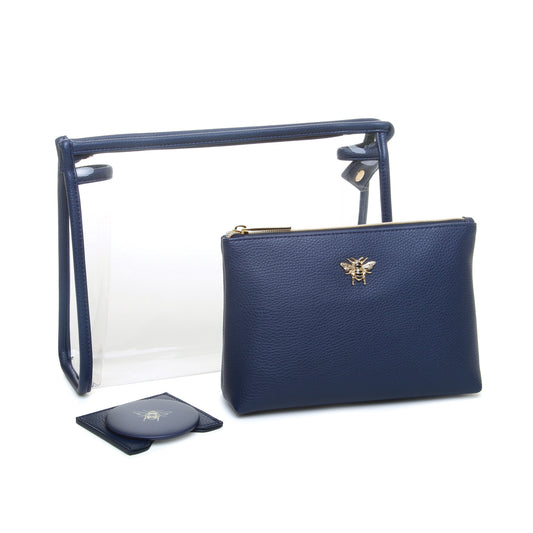 Navy Luxury 3 Piece Beauty/Makeup Gift Set