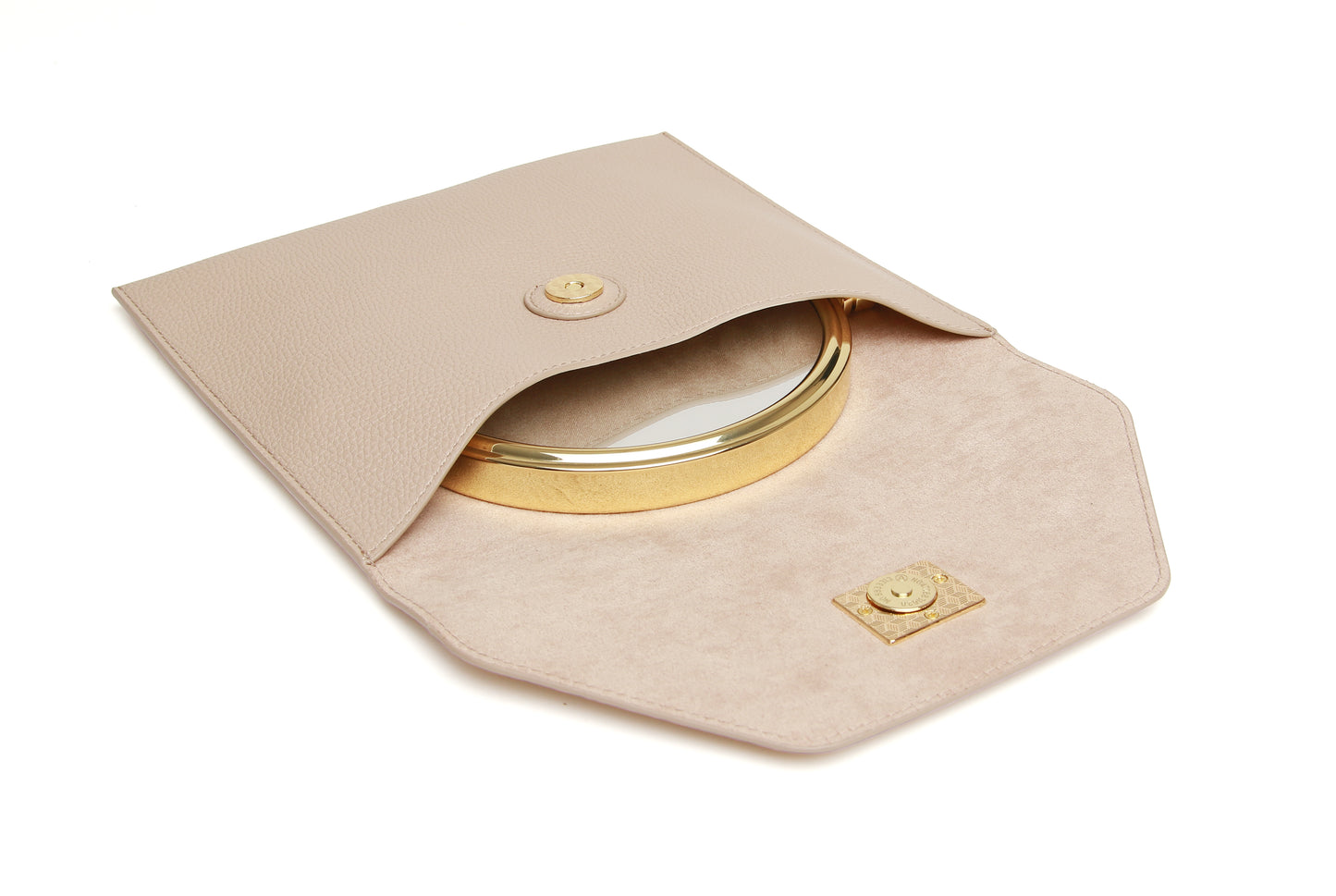 Stone Luxury Travel Mirror and Case with 7x magnifying