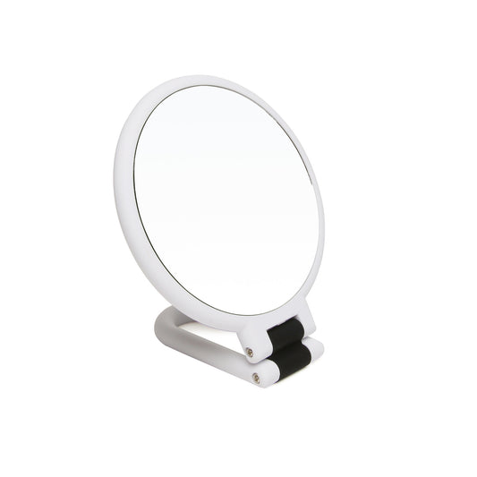 White - Soft Touch Hand Mirror 10x Mag