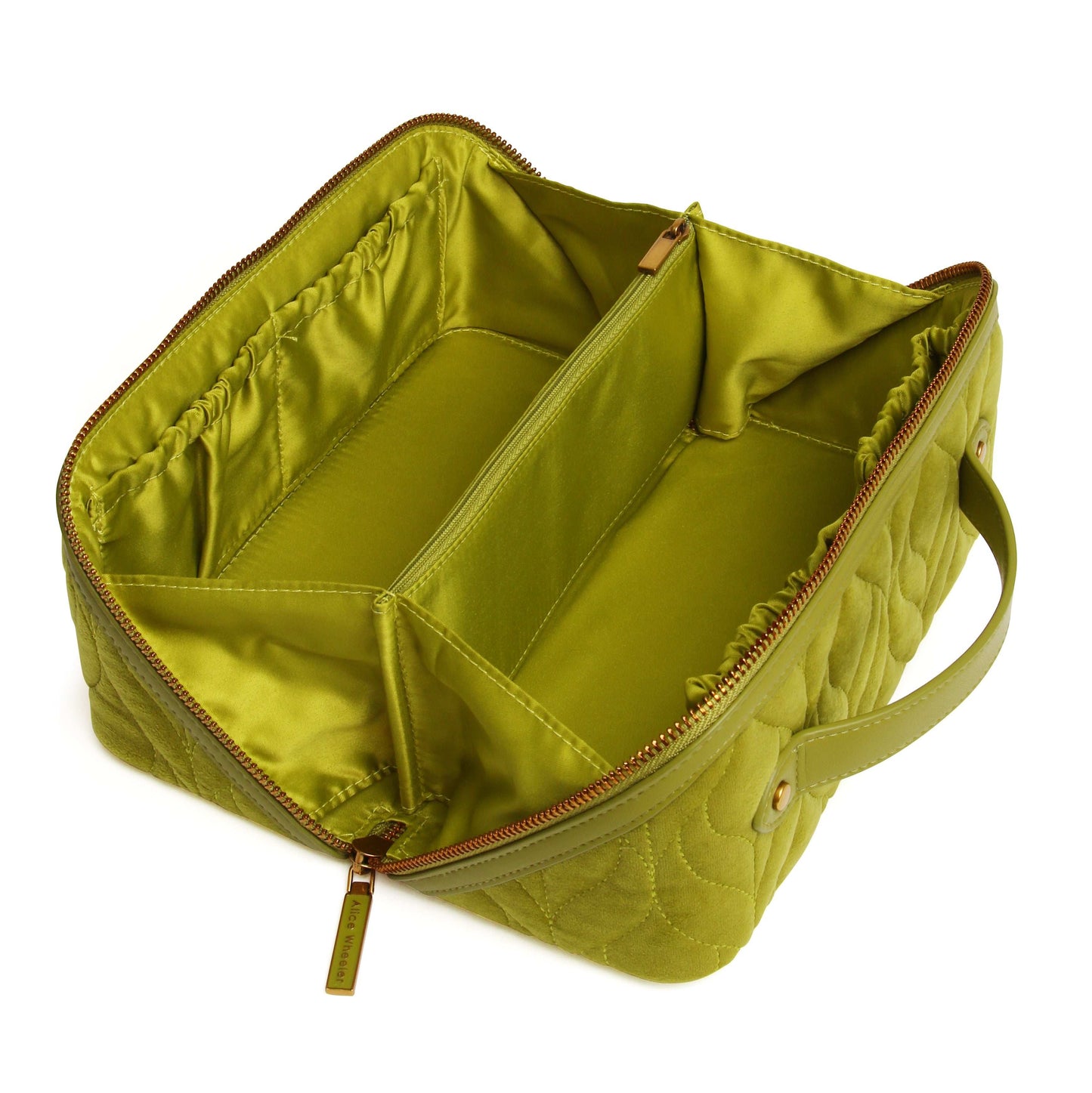 Lime Velvet Train case