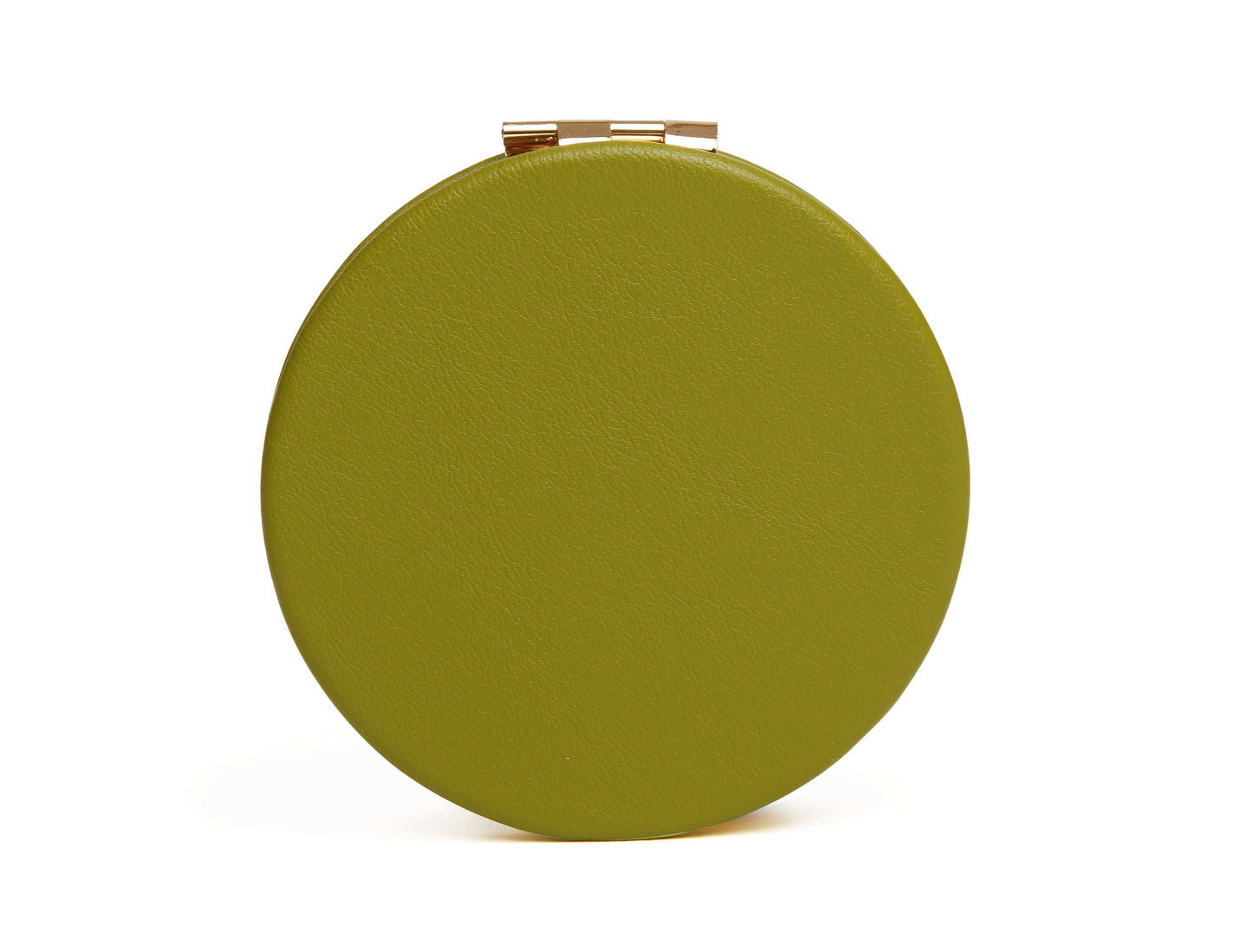 Lime Round mirror compact