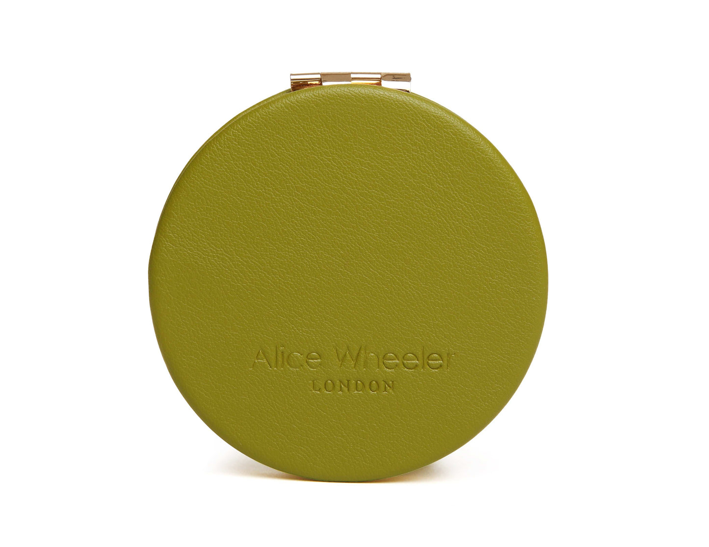 Lime Round mirror compact