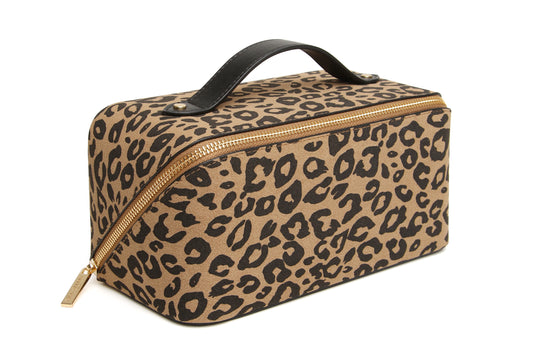 Dark Leopard Train Case