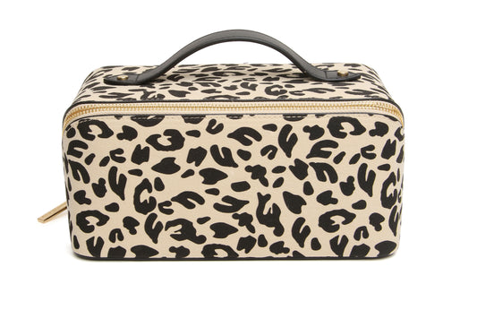 Light Leopard Train Case