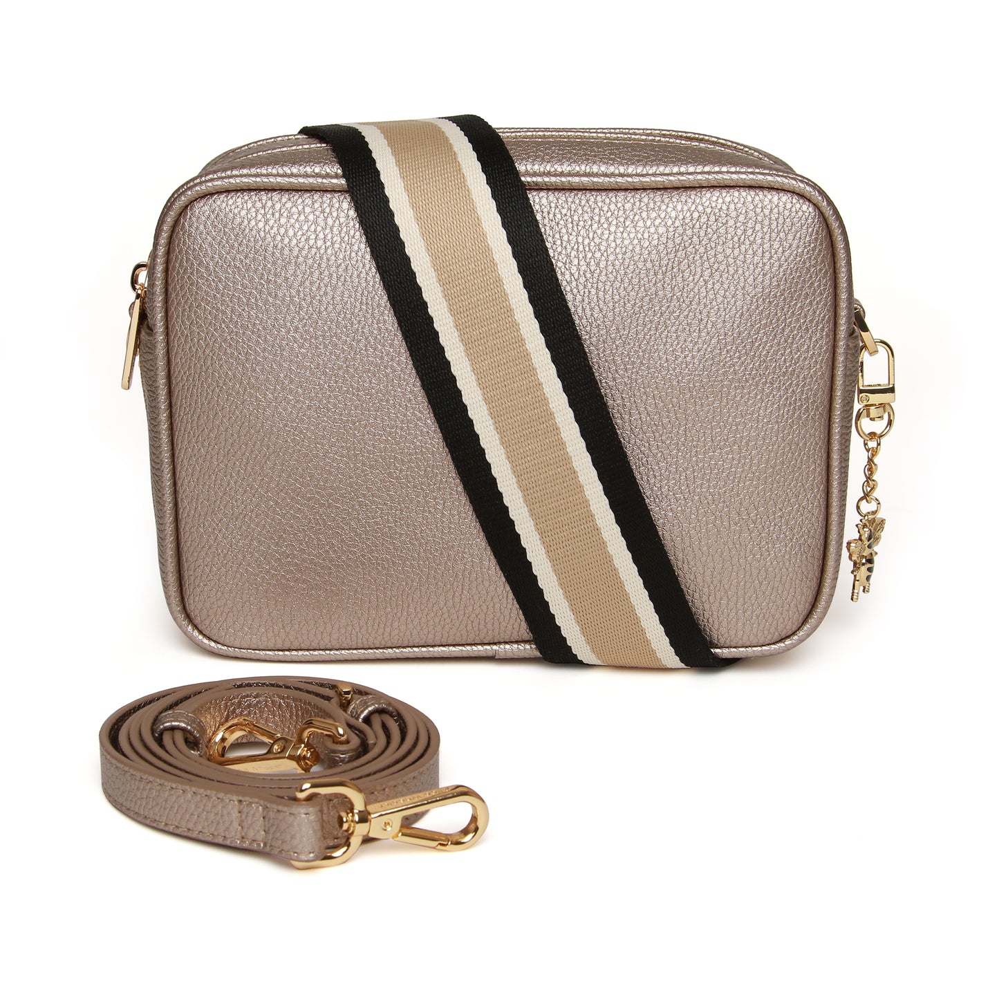 Bronze Soho Duel Compartment Camera Crossbody Bag