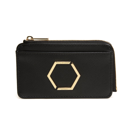 Black - Honeycomb Bath Coin & Card Purse