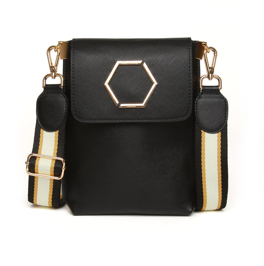 Black - Brompton Honeycomb Cross Body Bag