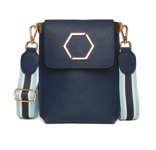 Navy - Brompton Honeycomb Cross Body Bag