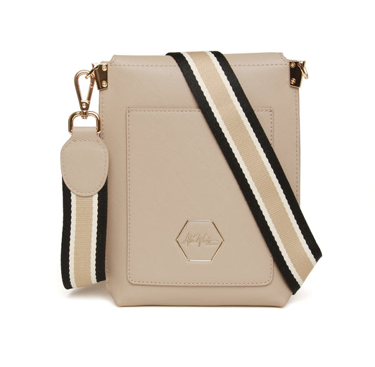 Stone - Brompton Honeycomb Cross Body Bag