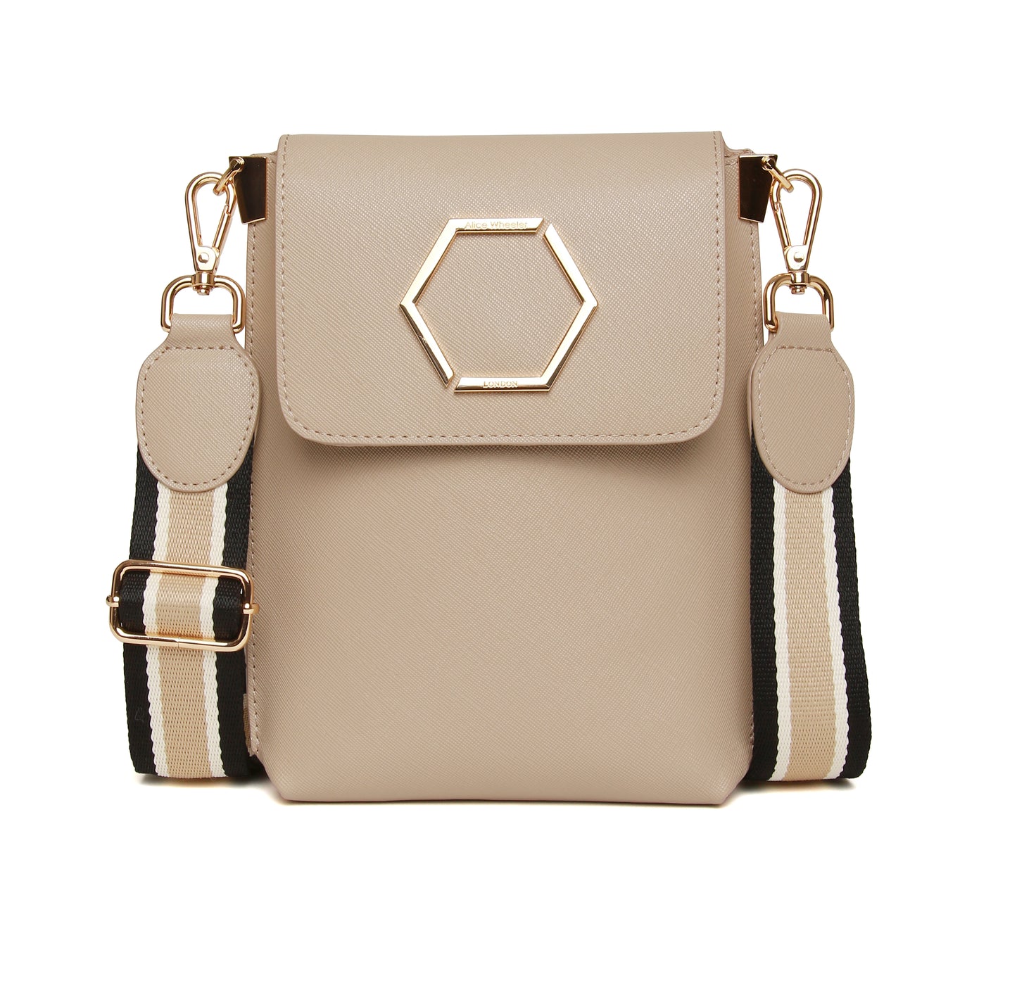 Stone - Brompton Honeycomb Cross Body Bag