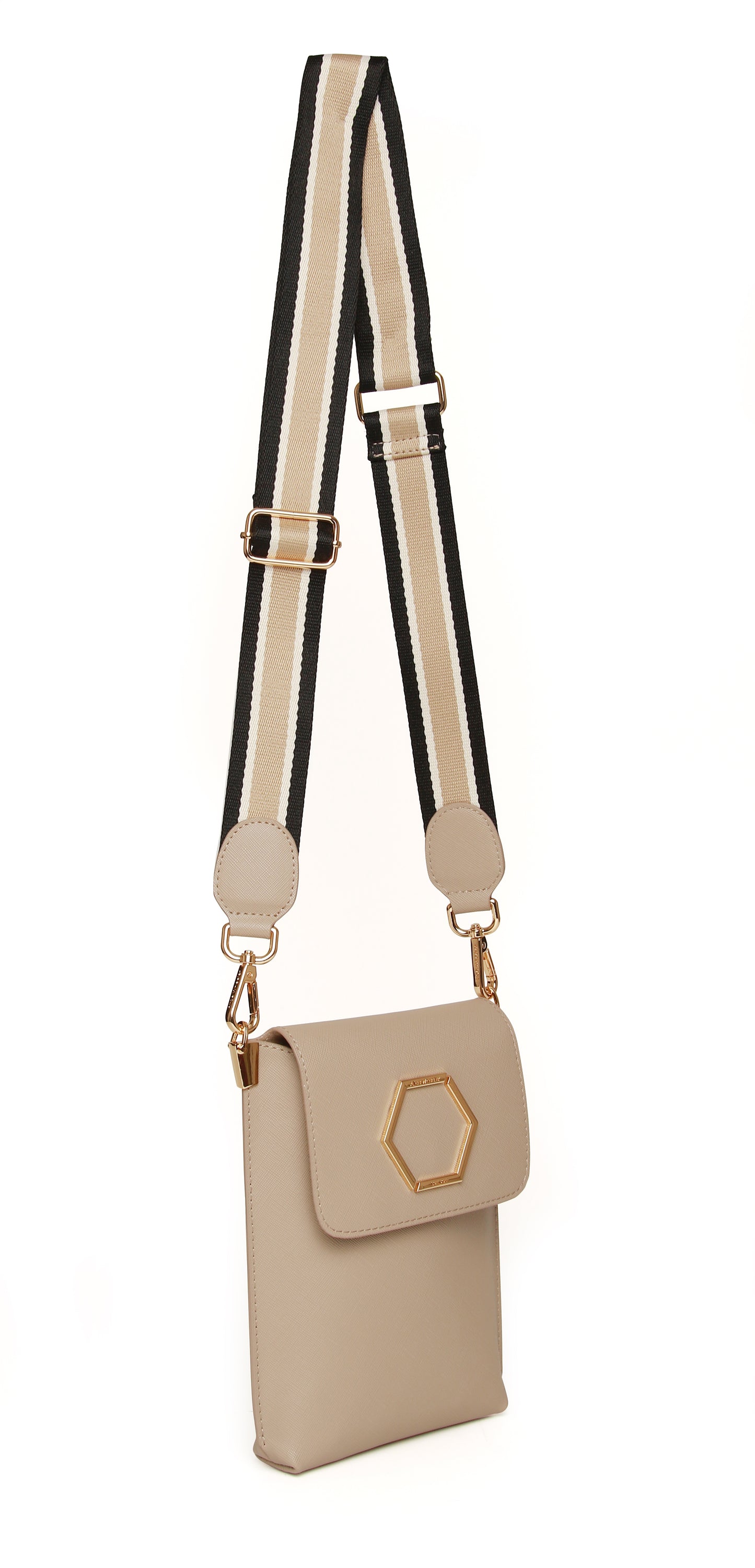 Stone - Brompton Honeycomb Cross Body Bag
