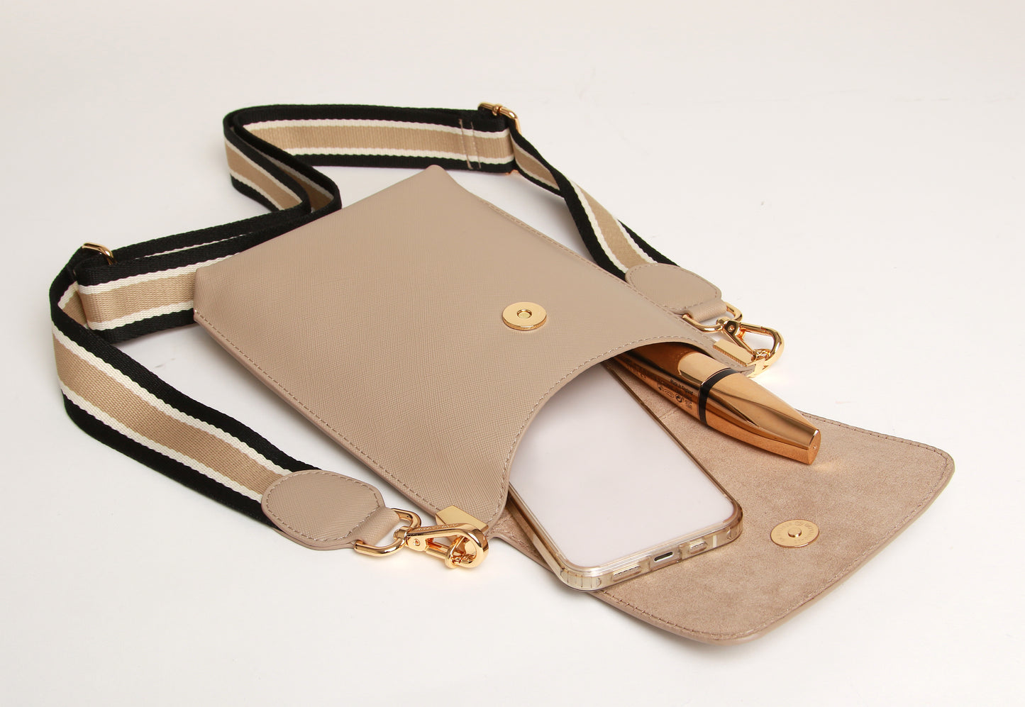Stone - Brompton Honeycomb Cross Body Bag