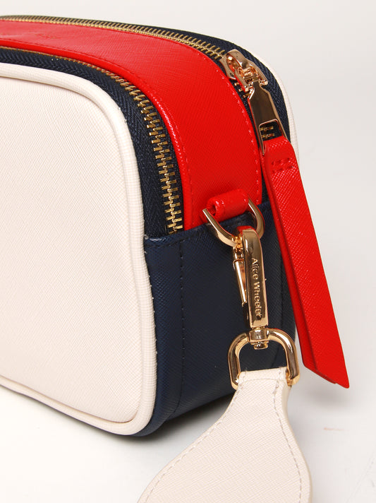 Cream - Pimlico Honeycomb Tricolour Cross Body Bag