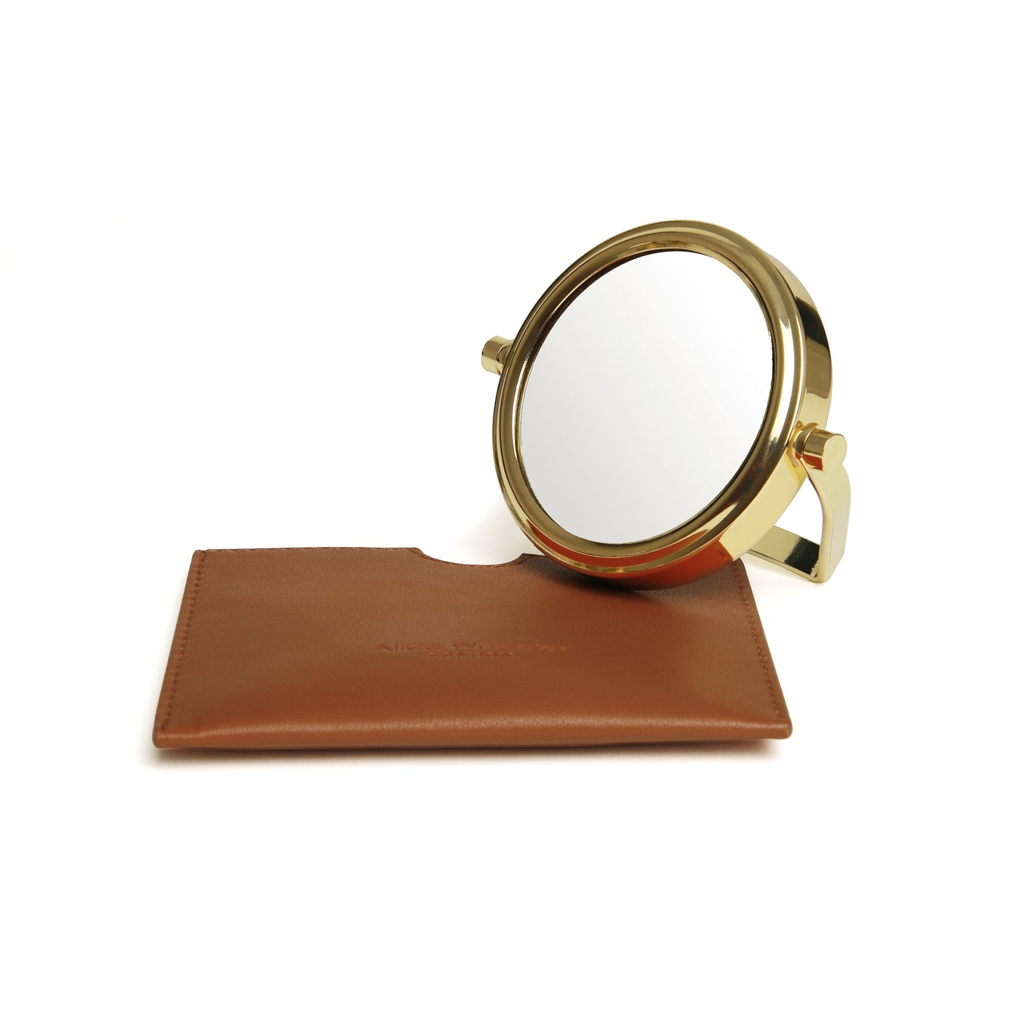 Tan - Mirror & Pouch