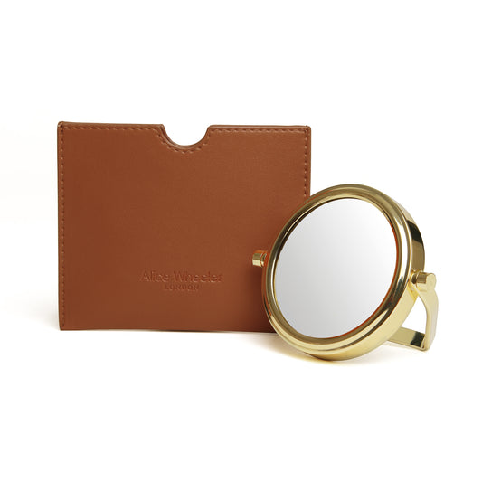 Tan - Mirror & Pouch