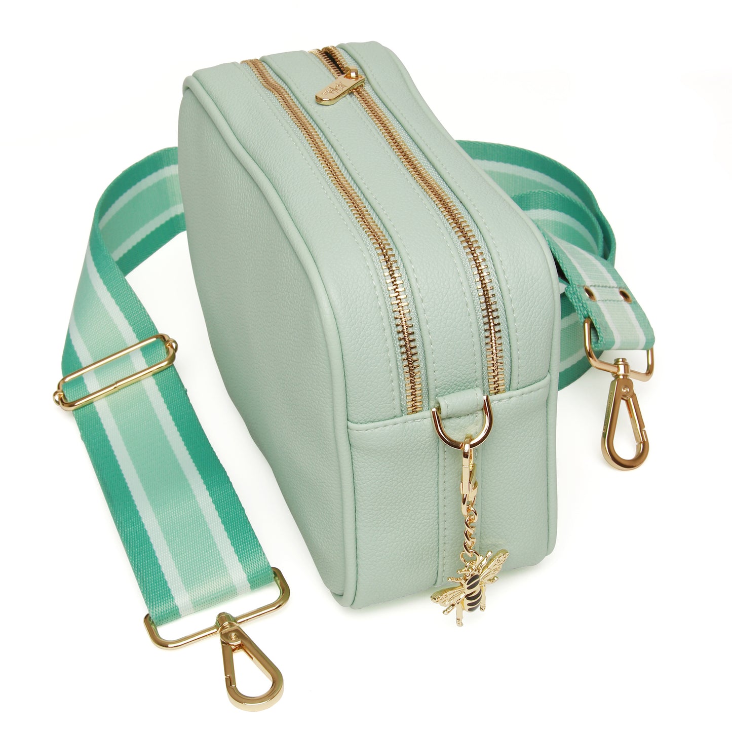 Pastel Mint Soho Dual Compartment Camera Crossbody Bag