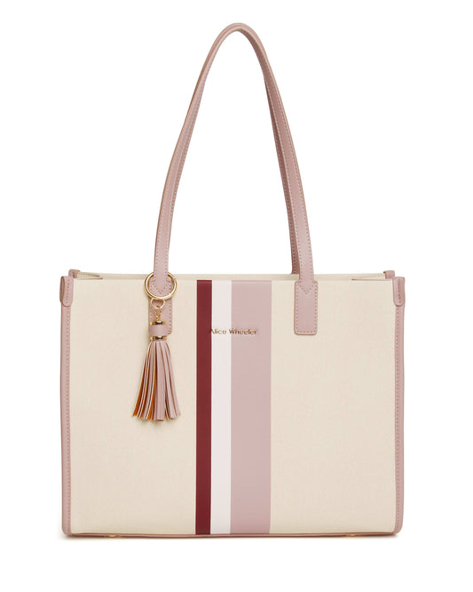 Pink Amalfi Stripe Tote Bag