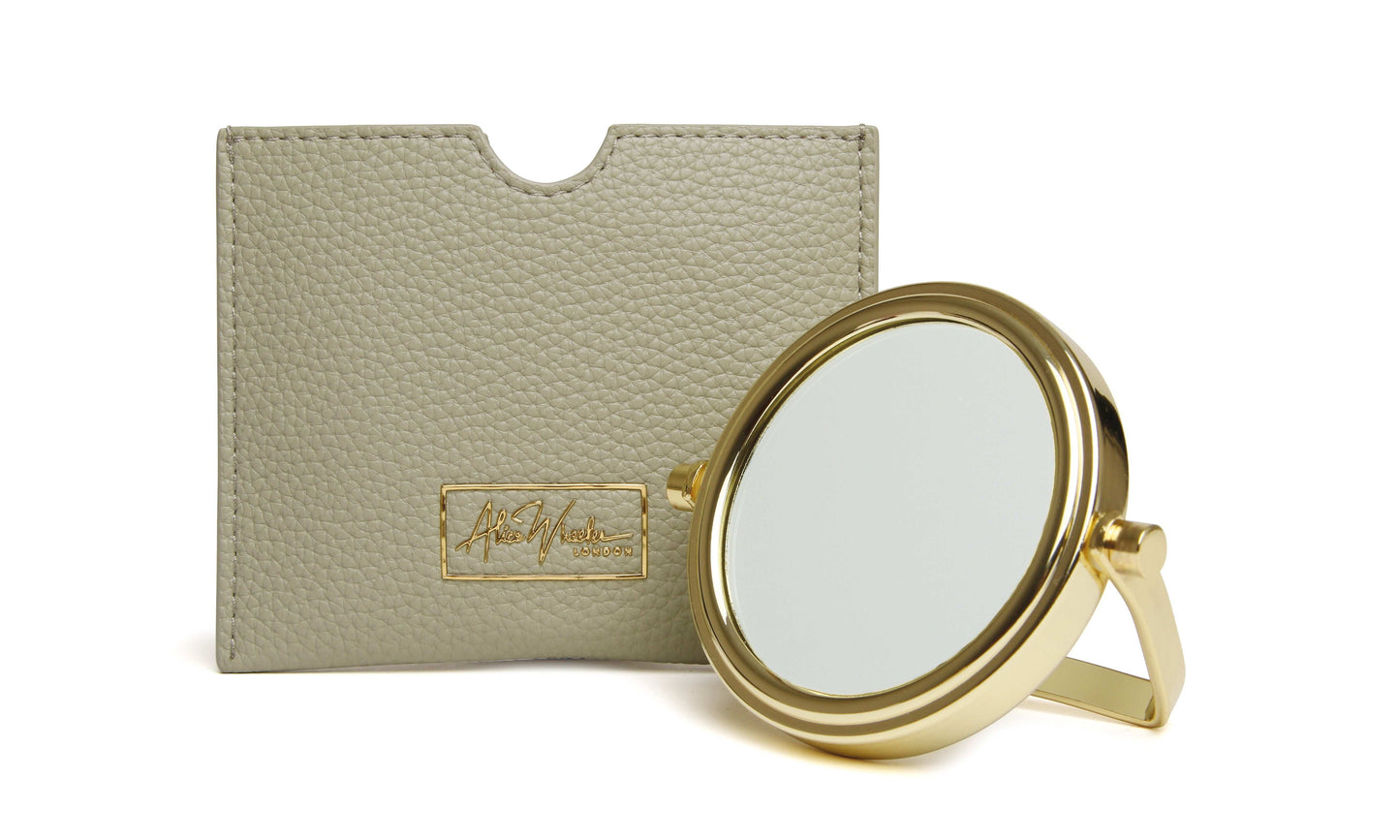 Pistachio - Mirror & Pouch 7x magnifying mirror