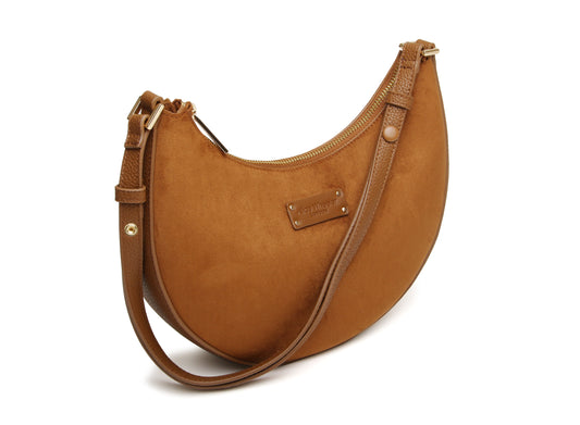 Fudge - Kensington Suedette Shoulder and Crossbody Bag