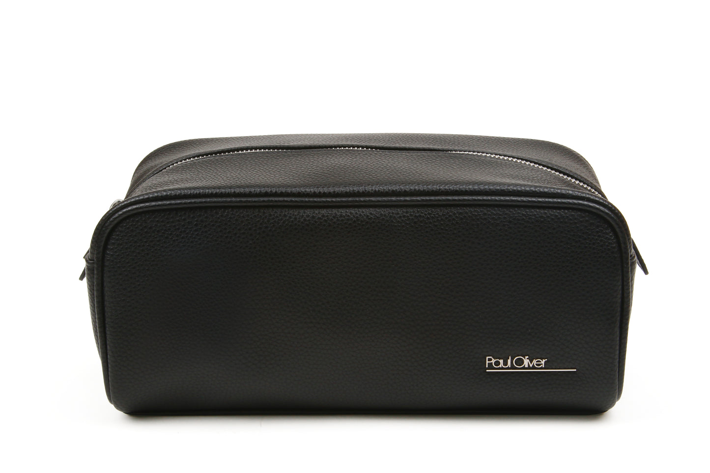 Mens Luxury Zip Wash Bag Black - by Paul Oliver