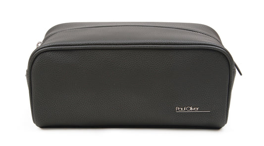 Mens Luxury Zip Wash Bag Grey - by Paul Oliver