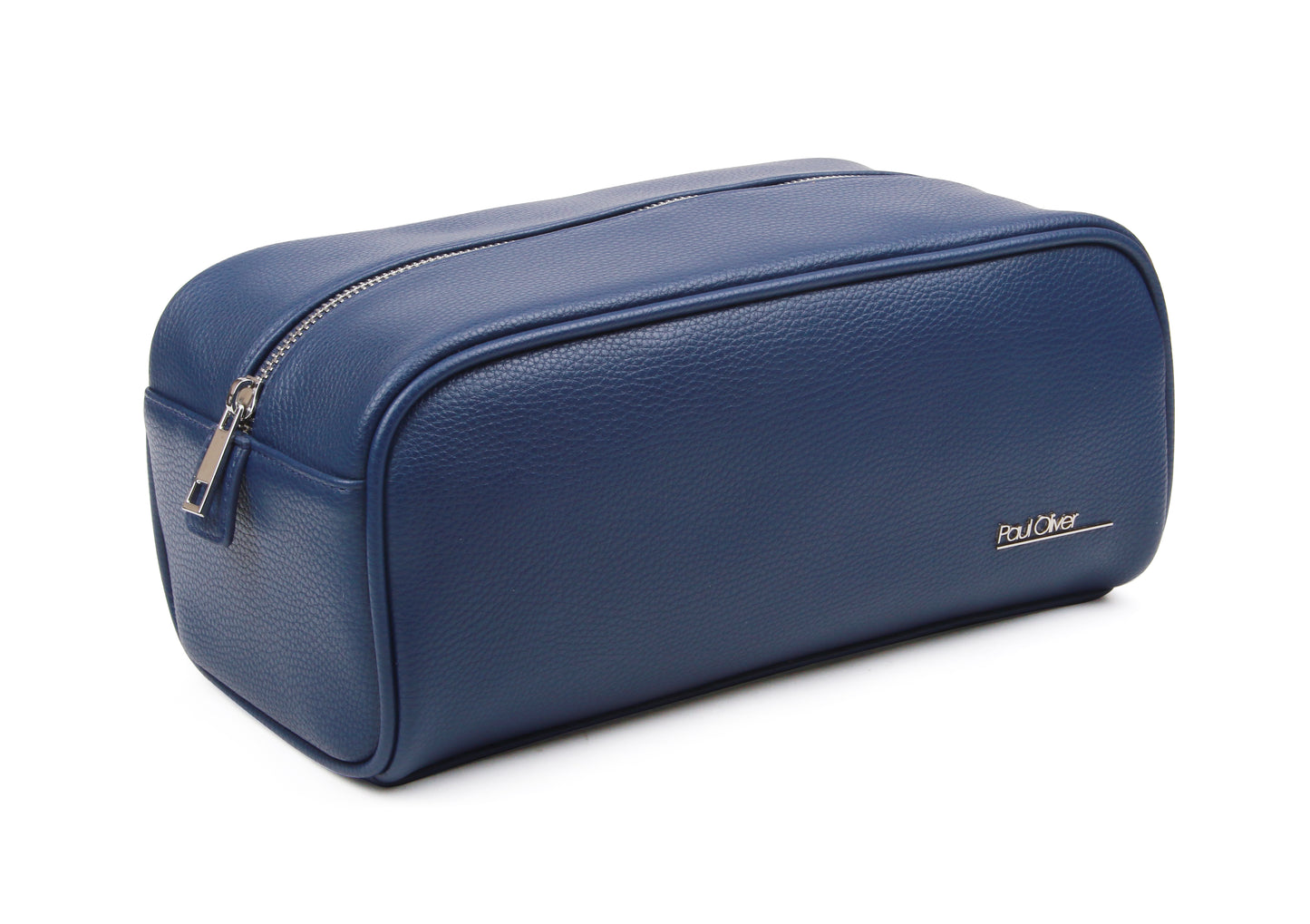 Mens Luxury Zip Wash Bag Navy - by Paul Oliver