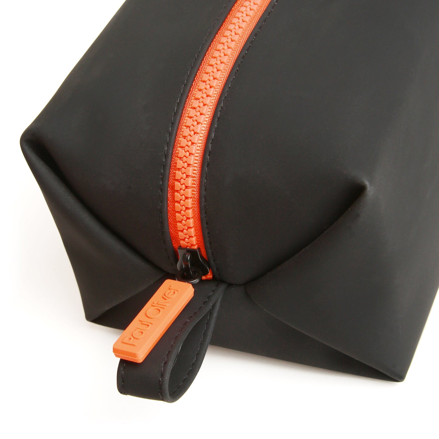 Mens Luxury Soft Touch Zip Wash Bag Black - by Paul Oliver