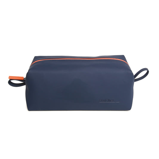 Mens Luxury Soft Touch Zip Wash Bag Navy - by Paul Oliver