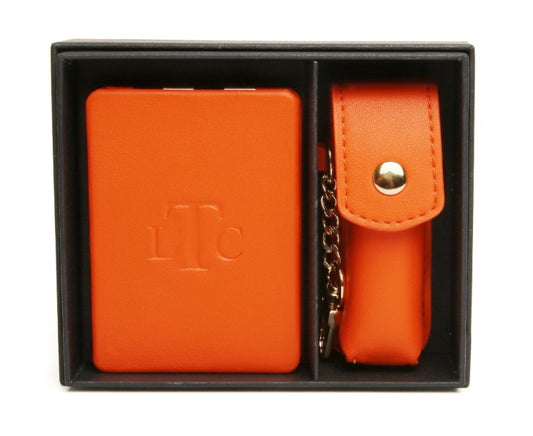 Orange LTC - Mirror and Lipstick Holder Gift Set
