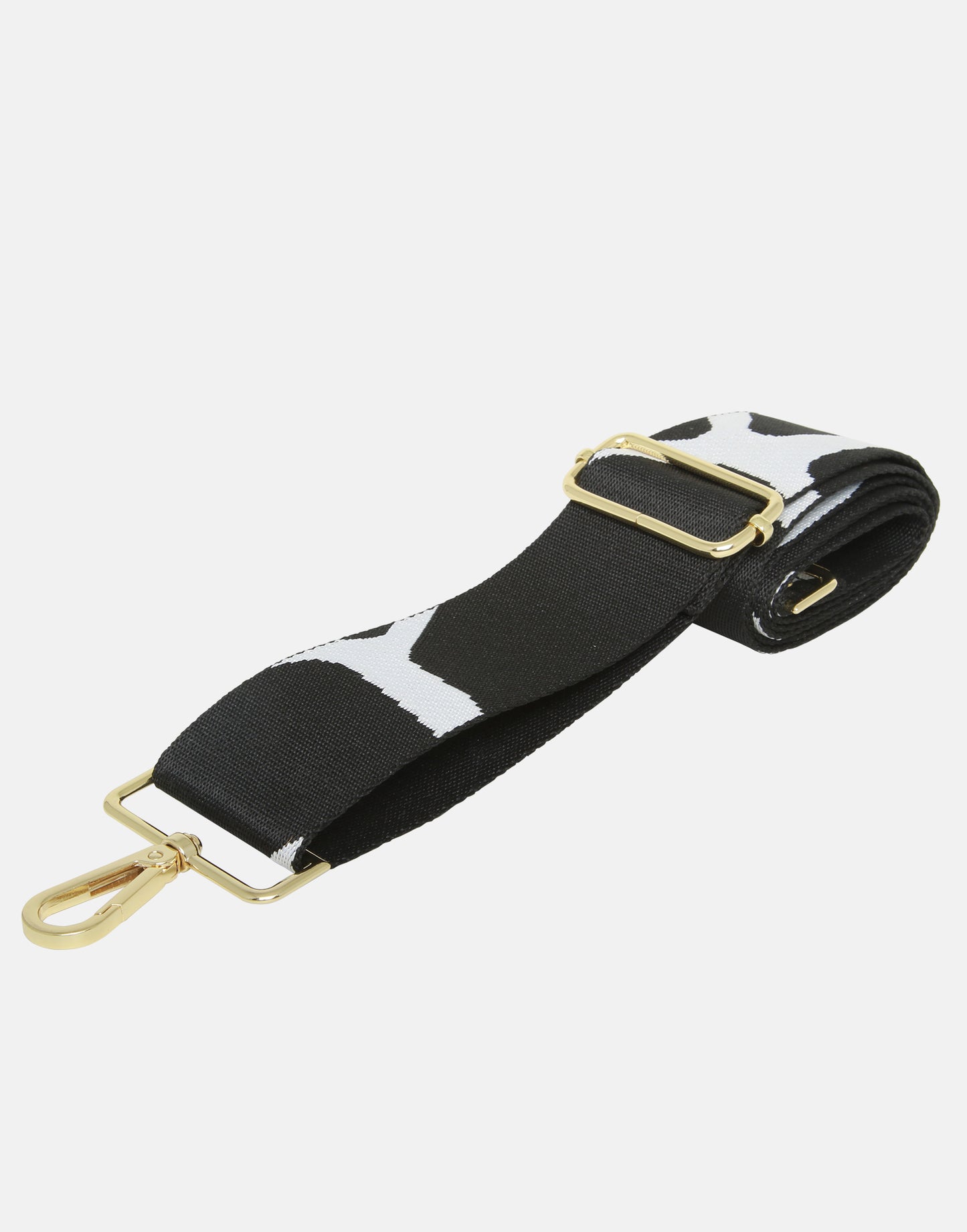 Black and white giraffe woven shoulder strap