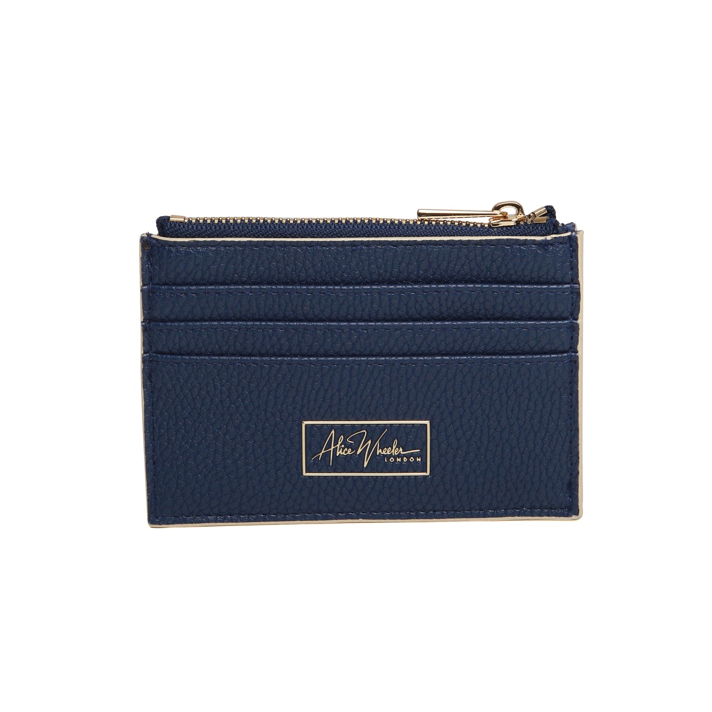 Navy & Cream - waxed edge Clevedon purse