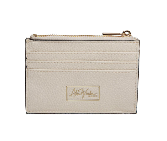 White & Black - waxed edge Clevedon purse