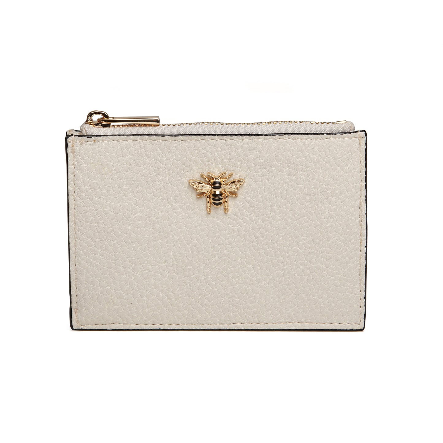 White & Black - waxed edge Clevedon purse