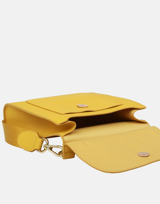 Yellow Bloomsbury Crossbody Messenger Bag