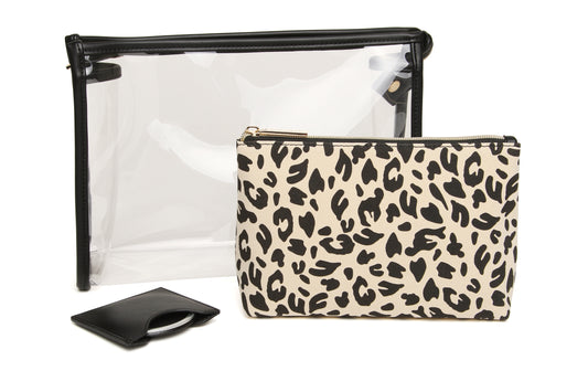 Leopard - 3pc Beauty/Makeup Gift Set